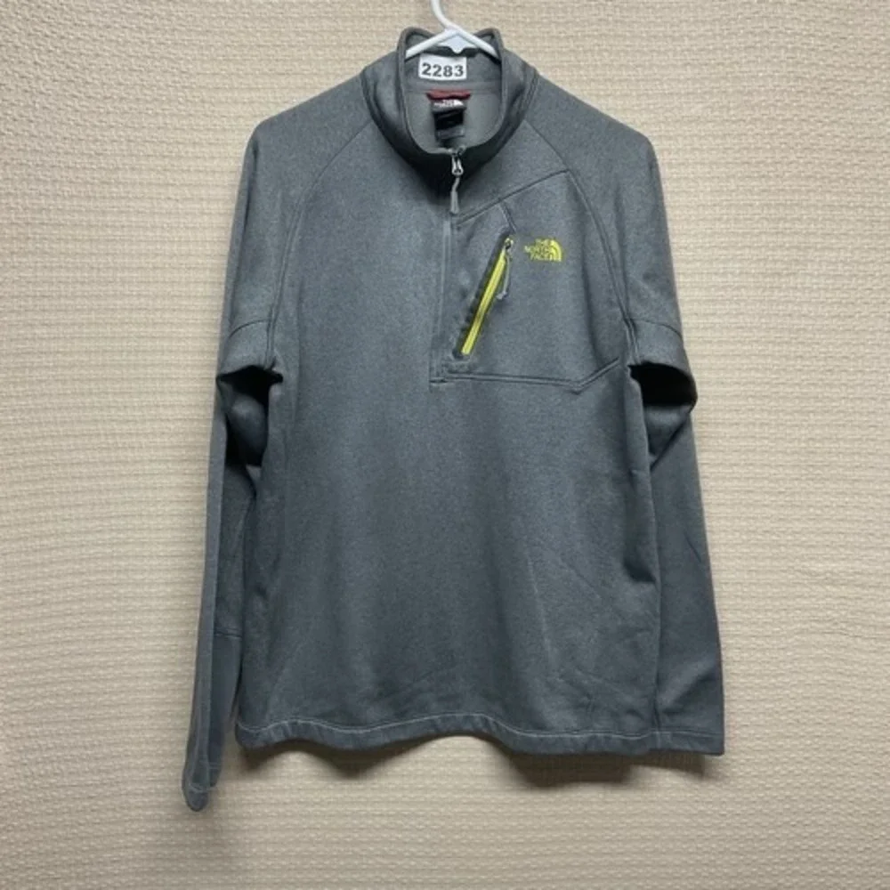 The North Face Gray Canyonlands 1/2ZIP Hardface Fleece Sweater Men L El Salvador